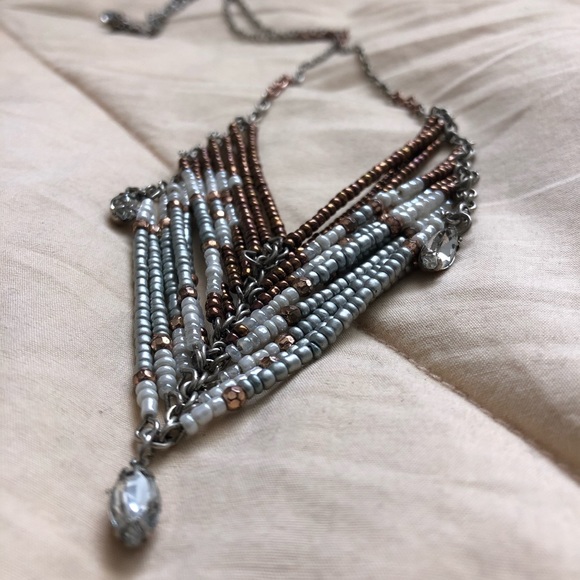 Boho Long Chain Necklace w/ Beads